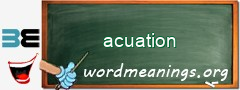 WordMeaning blackboard for acuation